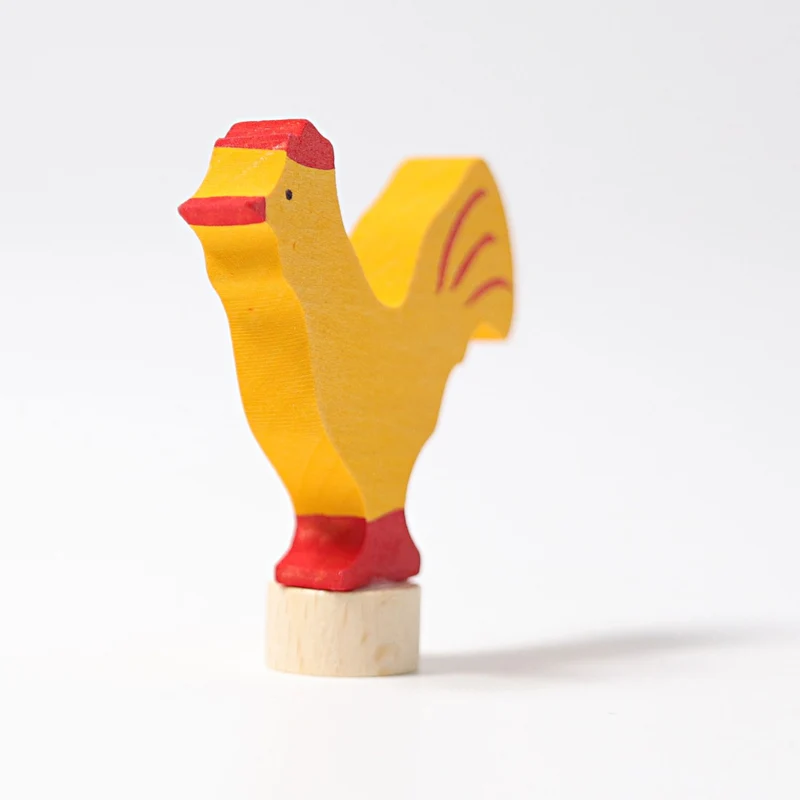 Grimm's Steckfigur gelber Hahn