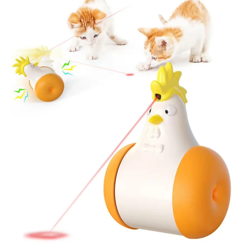 Set mit beweglichen Katzenspielzeugen und Laserpointer