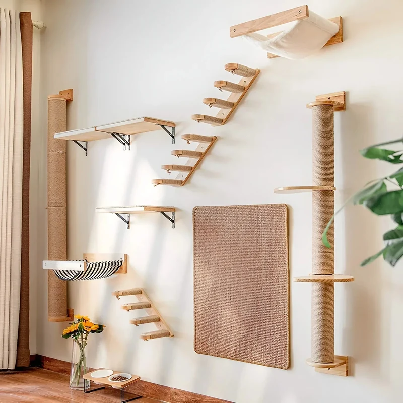 Individuell Zusammenstellbarer Katzen Wand Kratzbaum
