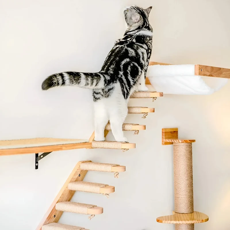 Individuell Zusammenstellbarer Katzen Wand Kratzbaum