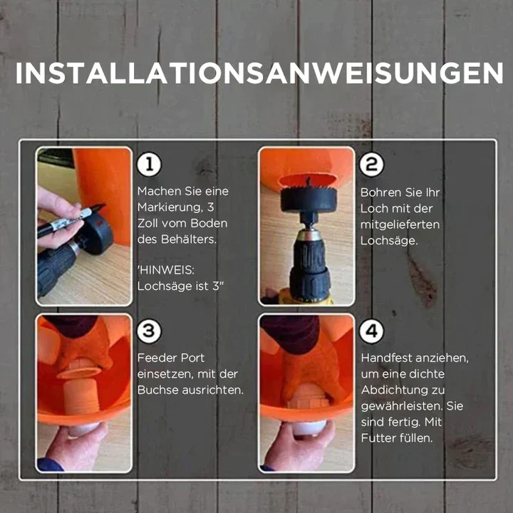 Selbstversorgendes Hühnerfutter-System