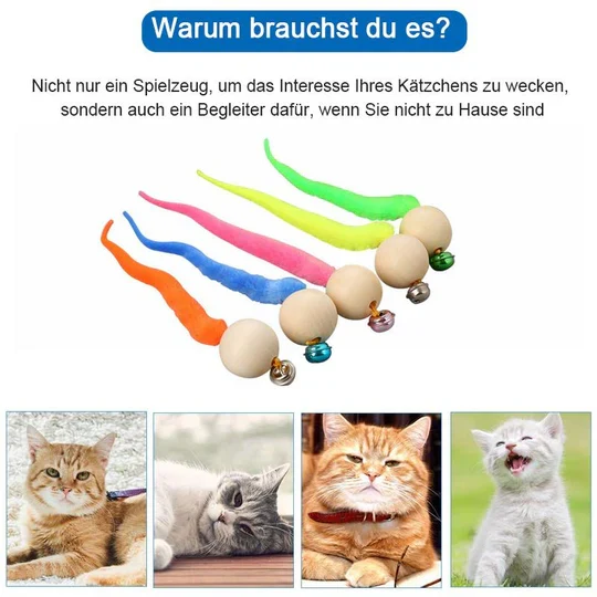Interaktives Katzenspielzeug Mit Glocke Und Wackelschwanz
