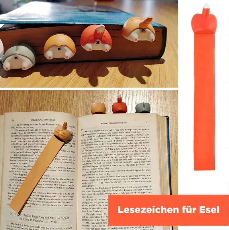 Süßes Tier-Popo-Lesezeichen