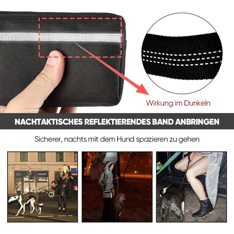 Freihändige Hundeleine mit Bauchtasche