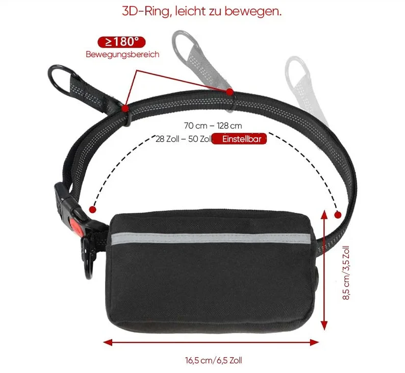 Freihändige Hundeleine mit Bauchtasche
