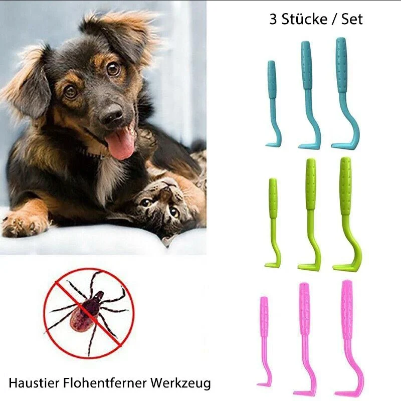 Haustier-Zeckenhaken Set (3 Stück)
