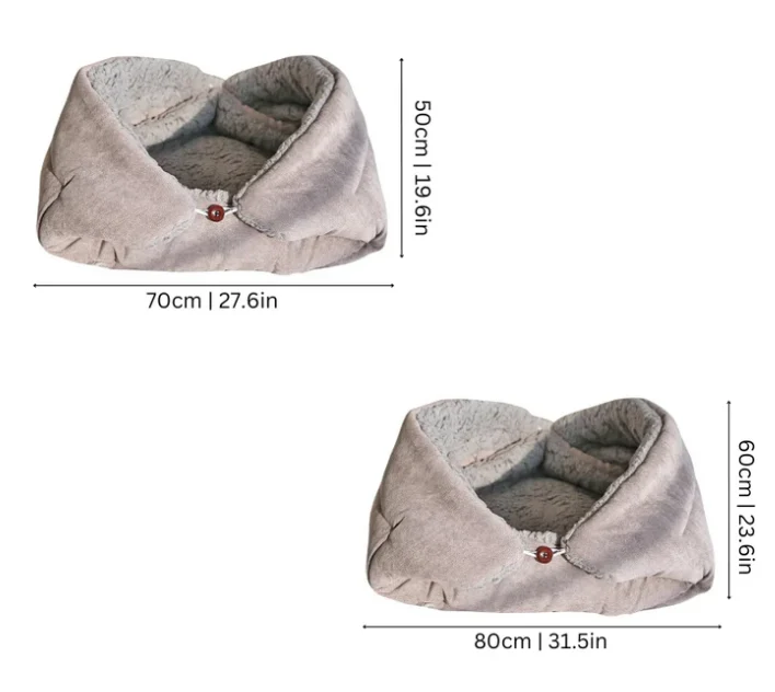 2-in-1 Kuschelbett und Decke für Katzen