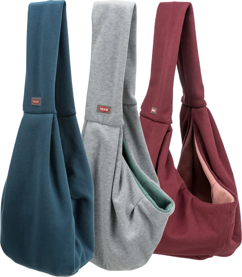 Cross-Body Hundetragebeutel Fronttasche Soft, zweifarbig aus weichem Sweatstoff