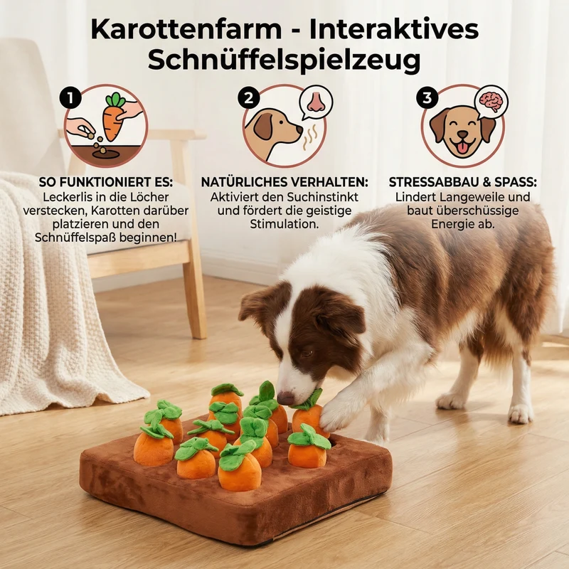 Karottenfarm - Interaktives Schnüffelspielzeug