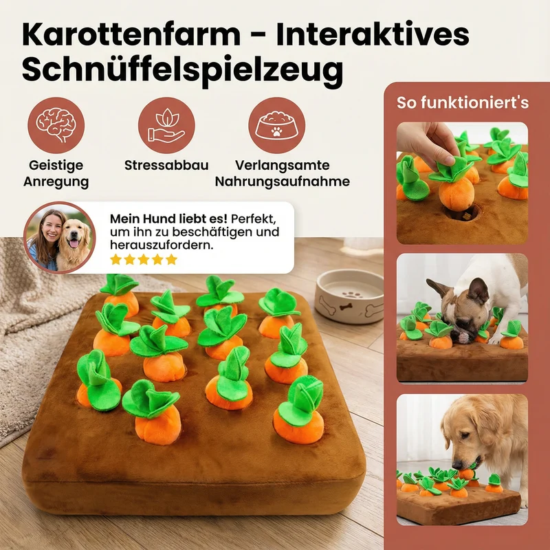 Karottenfarm - Interaktives Schnüffelspielzeug