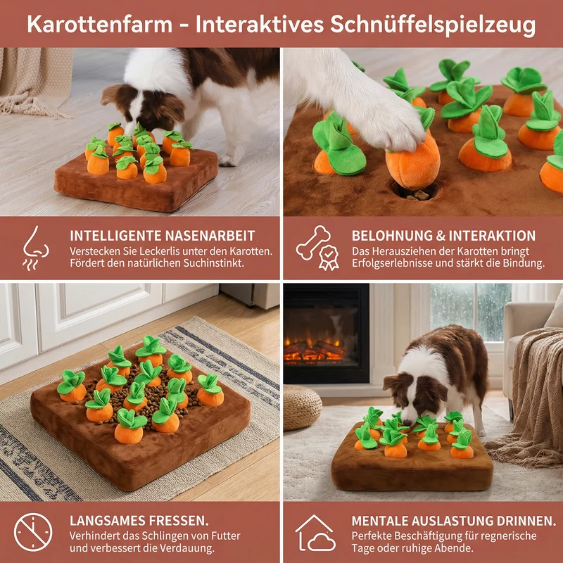 Karottenfarm - Interaktives Schnüffelspielzeug
