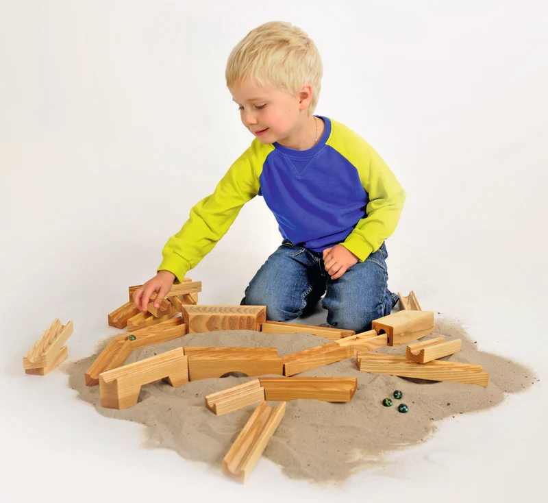 Glückskäferke Sandkugelbahn Brücken-Tunnel-Set