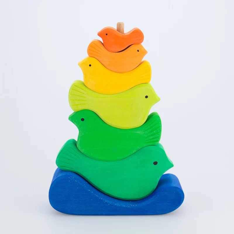 Glückskäfer Steckturm Vögel