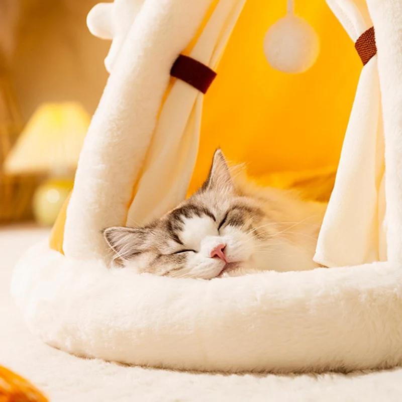 Gemütliches Plüsch Katzenzelt