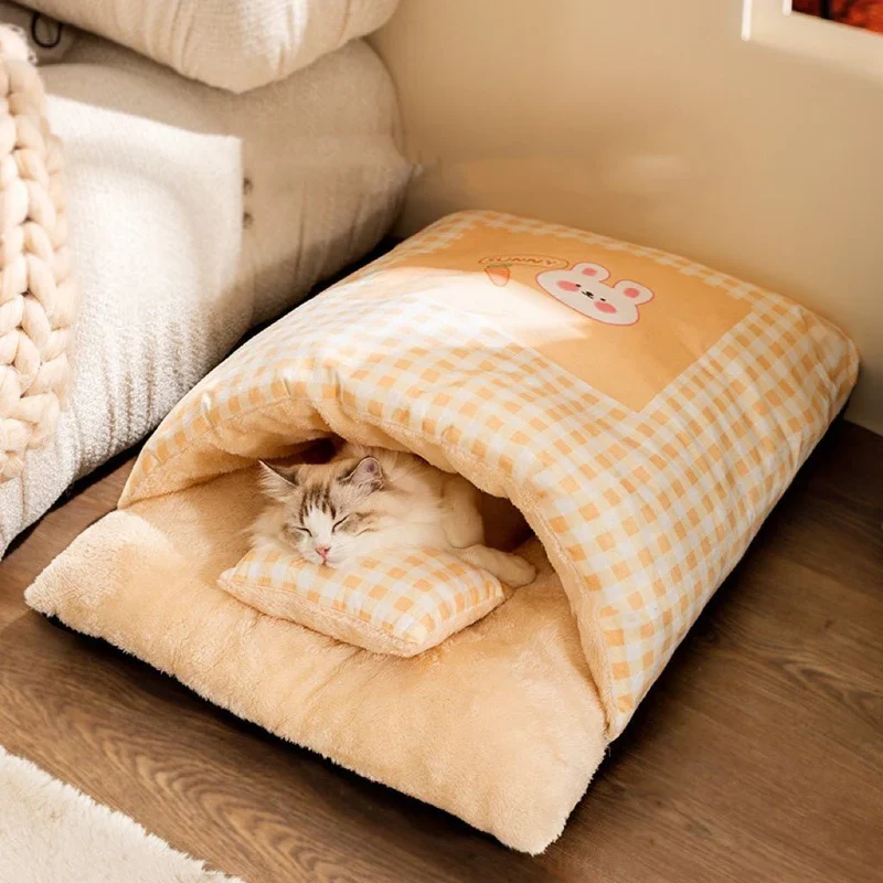 Katzen Premium Schlafsack Bett