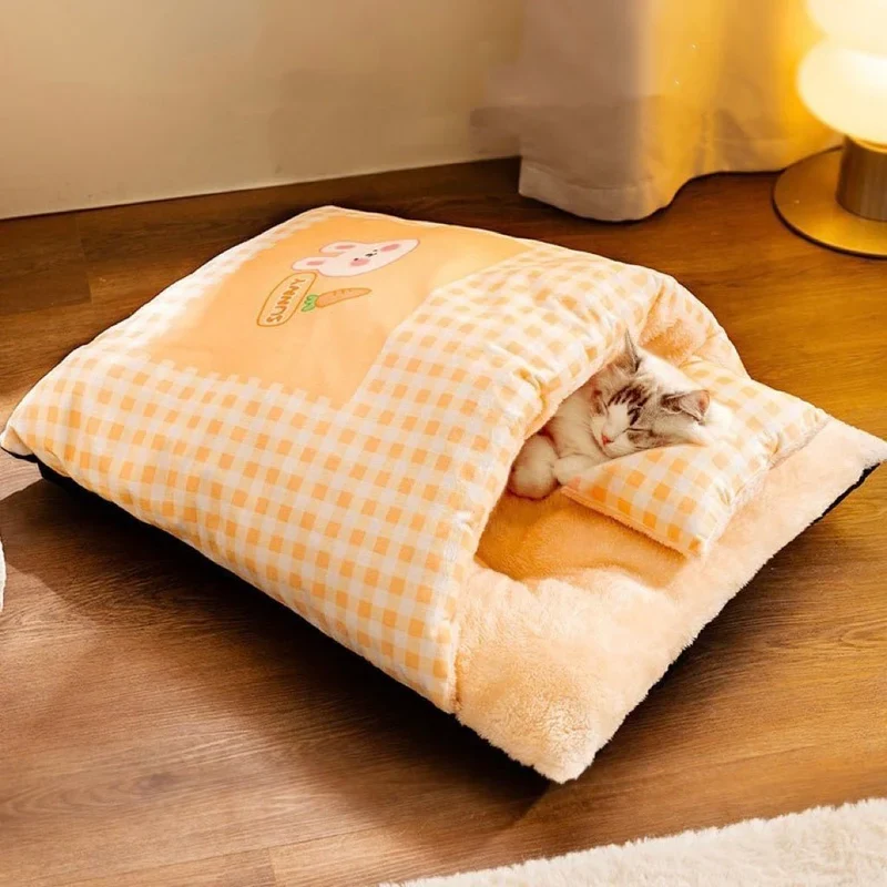 Katzen Premium Schlafsack Bett