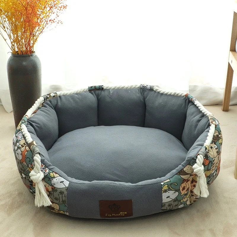 Langlebiges Hundebett mit Taschenfuntion und Kauseil