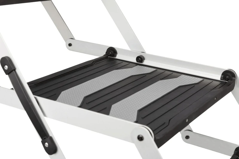 3-stufige Falt-Treppe, Aluminium/TPR