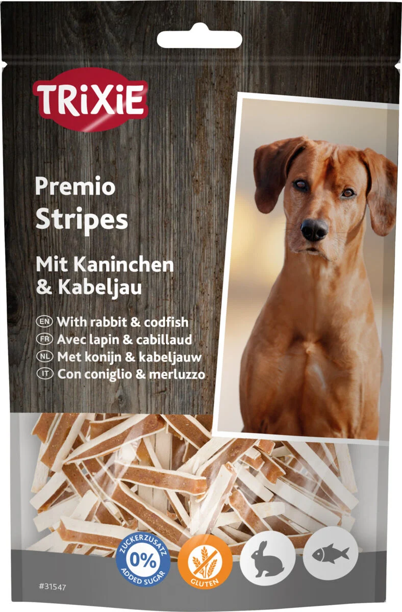 Stripes mit Kaninchen & Kabeljau