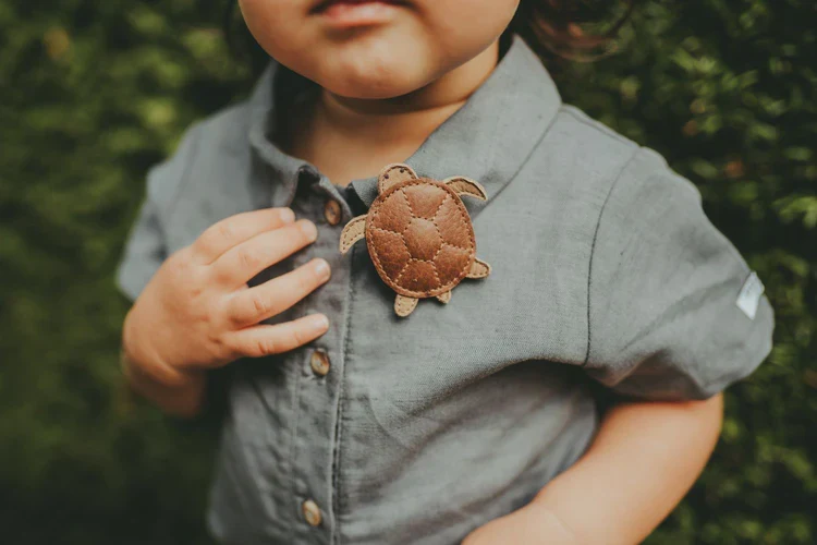 Gurt Hairclip | Turtle-Chocolate Nubuck