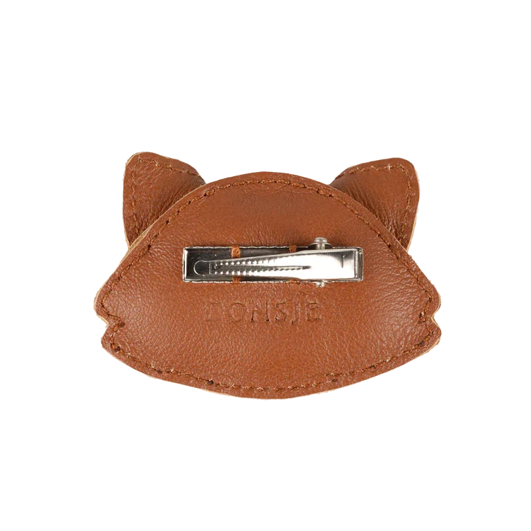 Josy Special Hairclip | Red Panda-Maple Leather