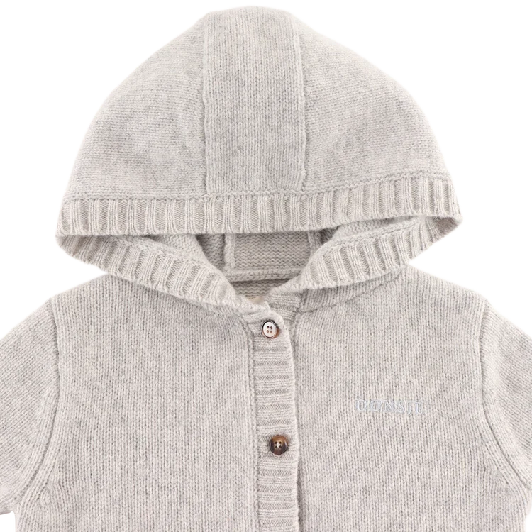 Gilane Merino Wool Cardigan-Soft Grey Melange