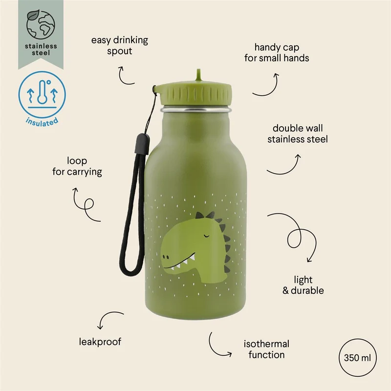 Isolierte Trinkflasche 350ml - Mr. Dino