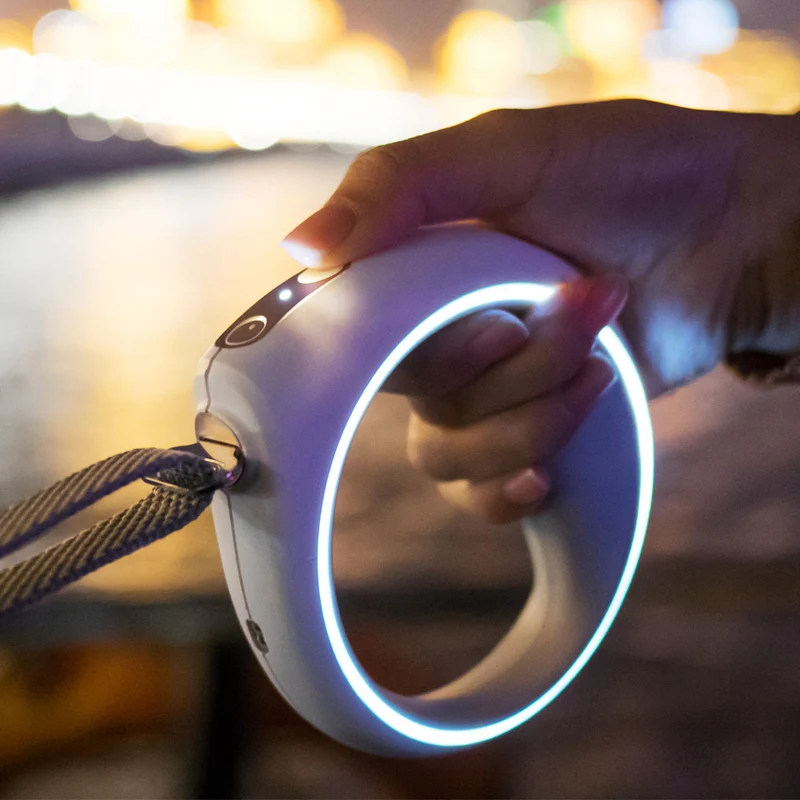 LED Retractable Dog Collar Light