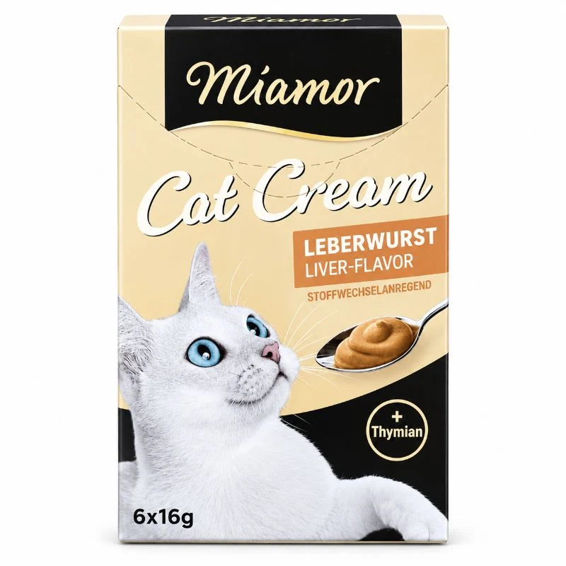 Miamor Cat Cream Leberwurst mit Thymian 6x16g