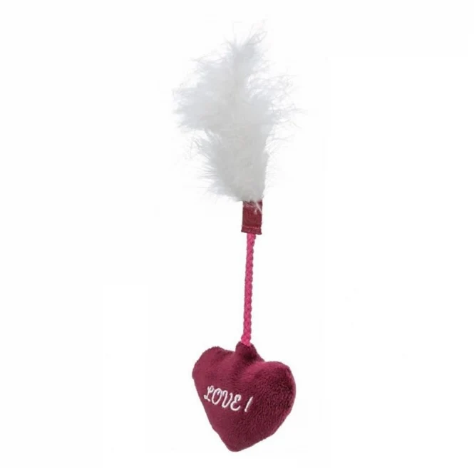 Trixie Katzenspielzeug Valentines Herz mit Federn