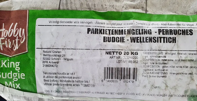 Königssittiche Qualitätsmischung 20kg - HobbyFirst