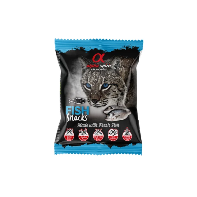alpha spirit Cat Snacks Bag Fisch