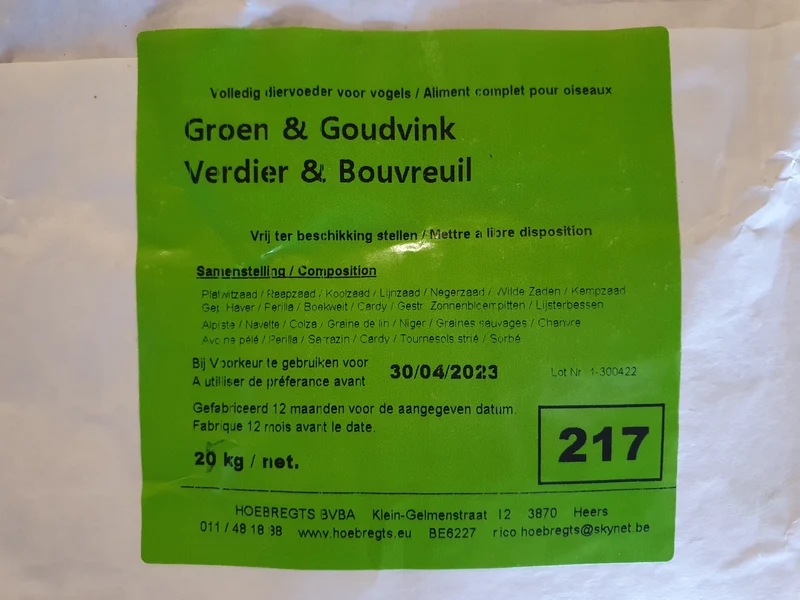 Grün- und Stieglitz 5kg 217 - Hobbyfarm Hoebregts