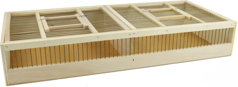 Doppelte Transportkiste aus Holz 68 x 30 x 11