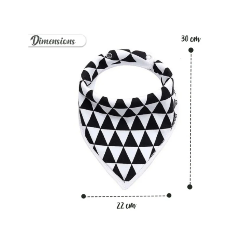 Eazy Kids Bandana Bibs Set of 4 - Organic Cotton - Triangle Dots