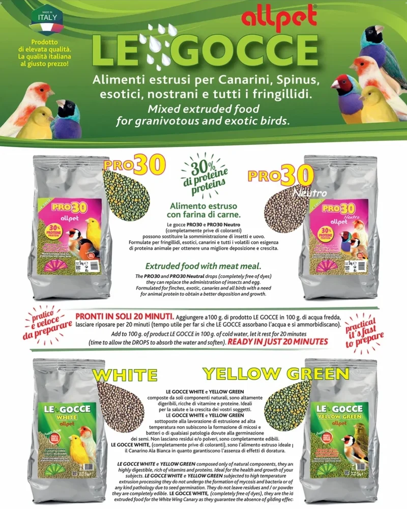 Le Gocce White 900 Gramm (Keimsaat-Ersatz) - AllPet
