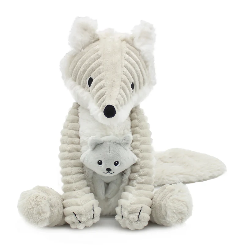 Les Déglingos - Frimou Arctic Fox Mother And Baby - White