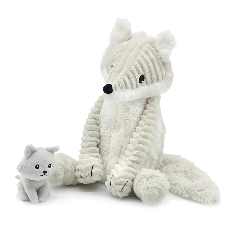 Les Déglingos - Frimou Arctic Fox Mother And Baby - White
