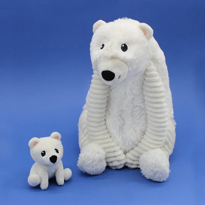 Les Déglingos - Grobidou Polar Bear Mother And Baby - White