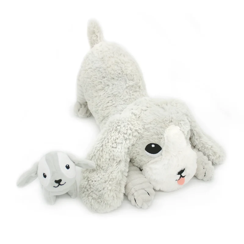 Les Déglingos - Toutou The Dog Mom And Baby - Light Grey