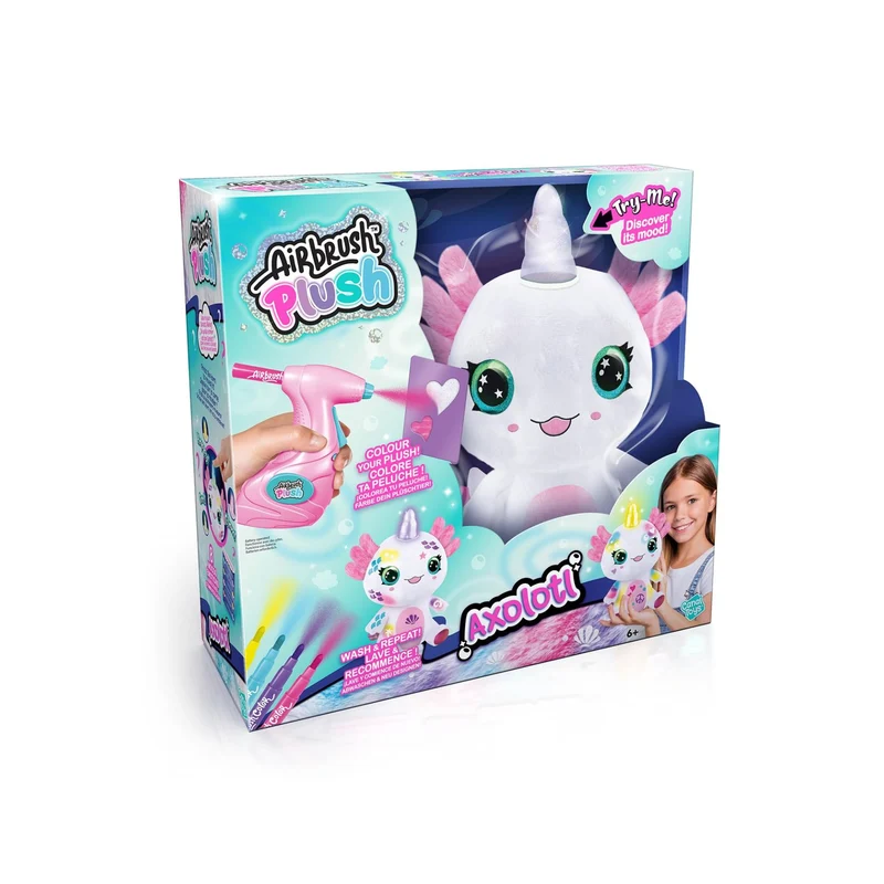 Airbrush Plush - Axolotlcorn Light Up