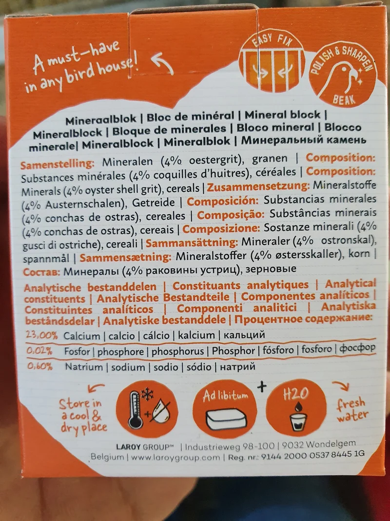 Mineralstoffblock 80 Gramm – Kalzium- und Knochenunterstützung