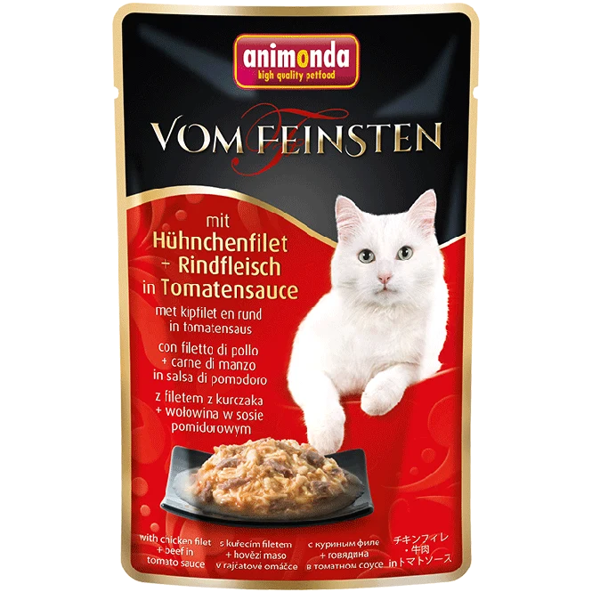 Animonda vom Feinsten mit Hühnchenfilet & Rindfleisch in Tomatensauce 50g