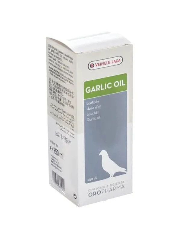 Knoblauchöl 250 ml, reinigendes Knoblauchöl, Vögel und Tauben