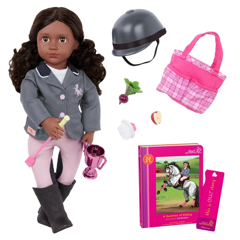 Our Generation Deluxe Rashida Riding Doll With Book