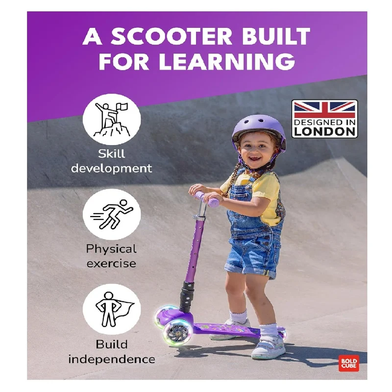 BoldCube 3 Wheel Scooter Folding Teeny Fairytale (Lilac)