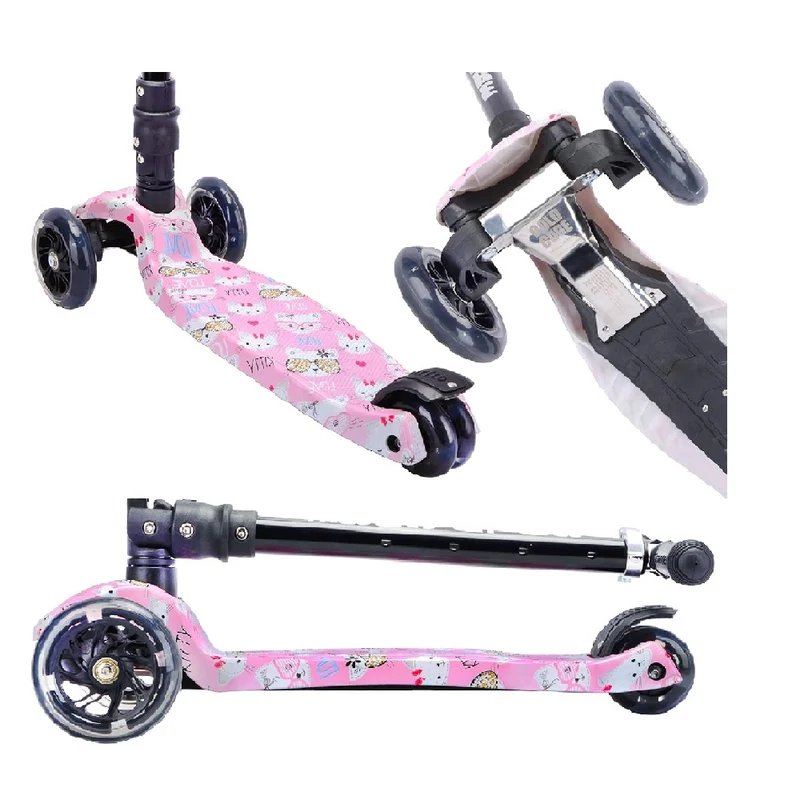 BoldCube 3 Wheel Scooter Big Fold Kitty Love