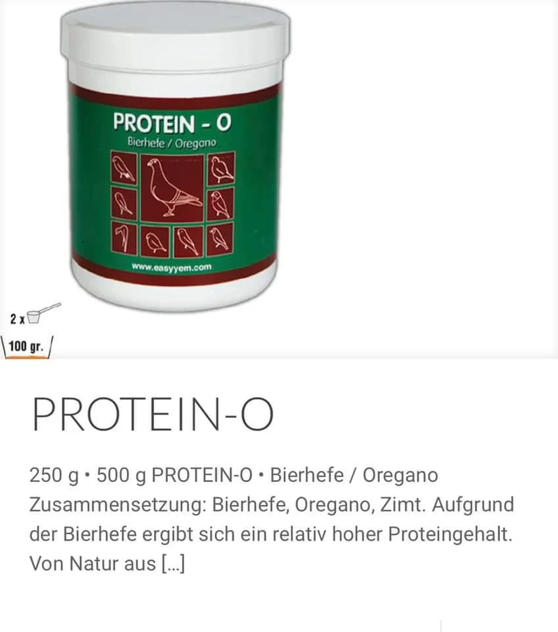 Protein-O, Bierhefe und Oregano 250 Gramm