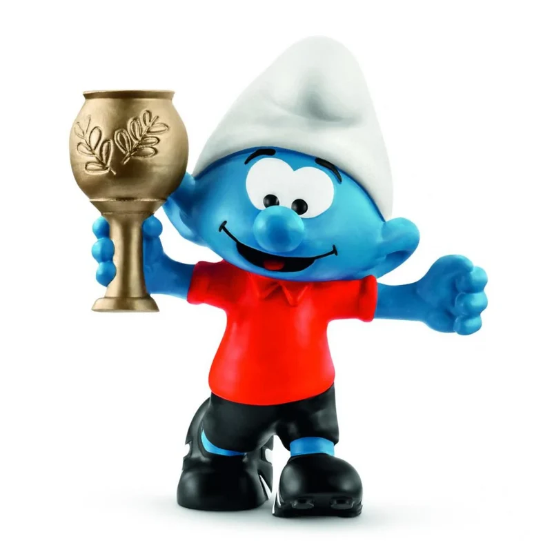 Schleich The Smurfs - Football Smurf with Trophy