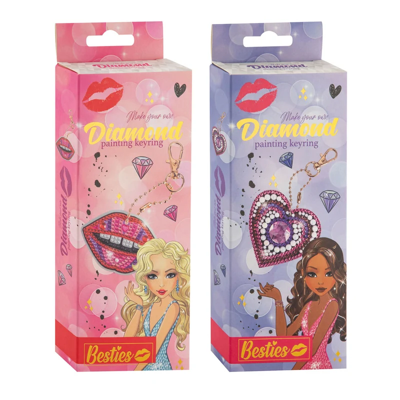 Besties Diamond Painting Keyring - Assorted